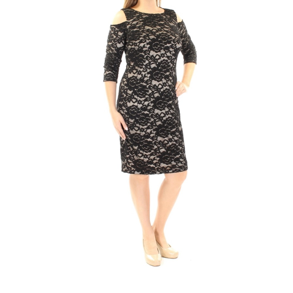 New Jessica Howard black lace sheath Dress